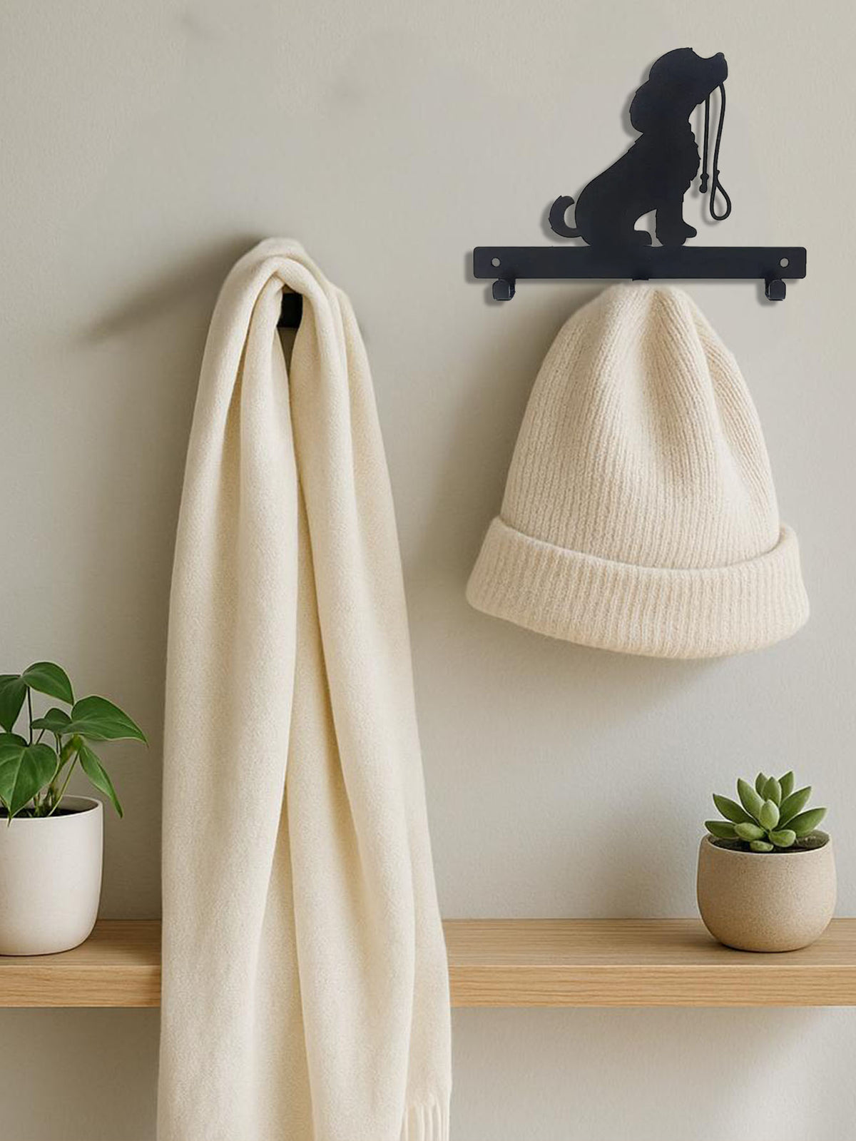 Tree Branch Metal Wall Hooks for Leashes, Keys & Coats