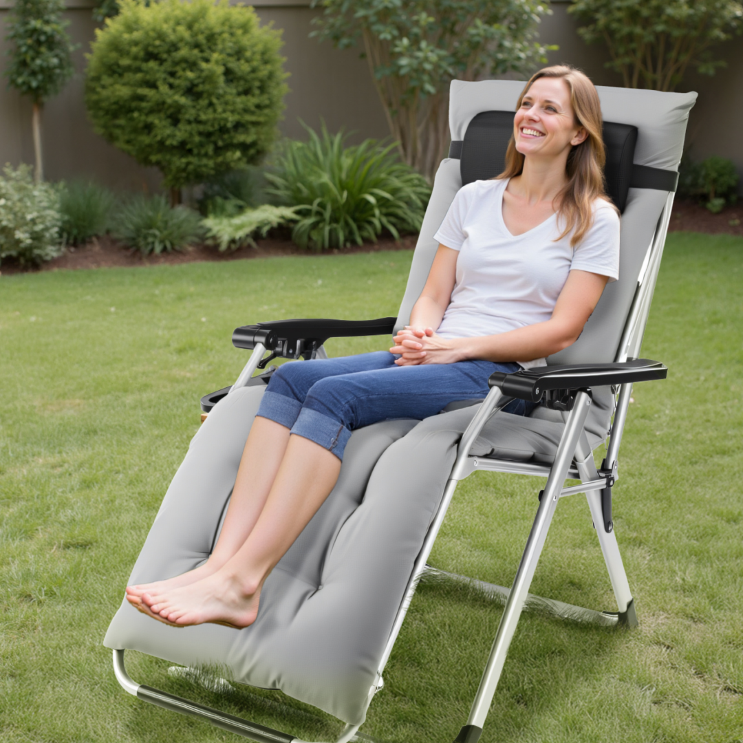 Zero Gravity Reclining Lounge Chair (Grey)