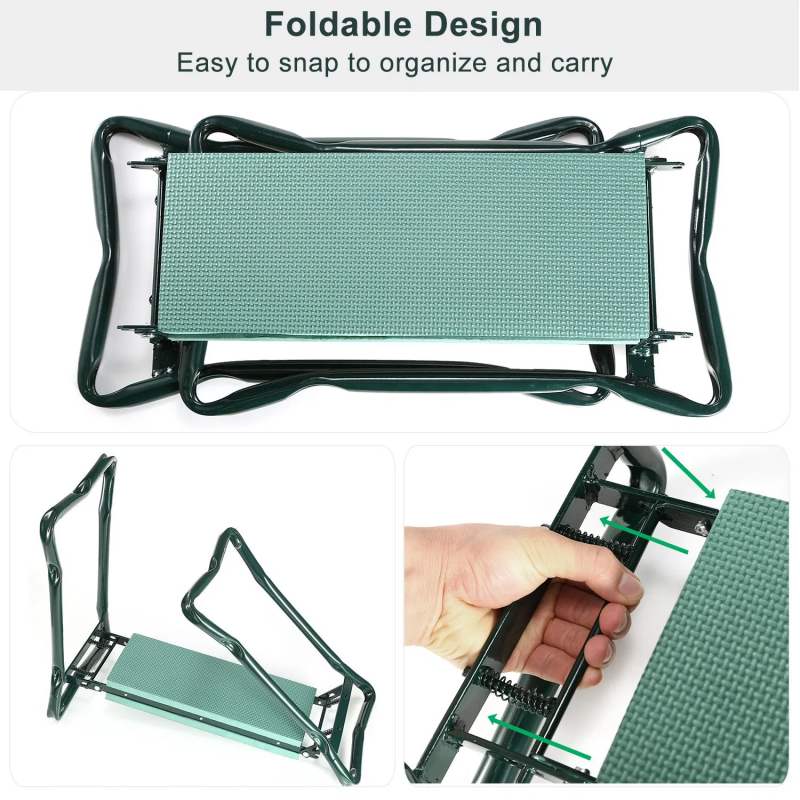 Foldable Garden Kneeler & Seat with Tool Pouch