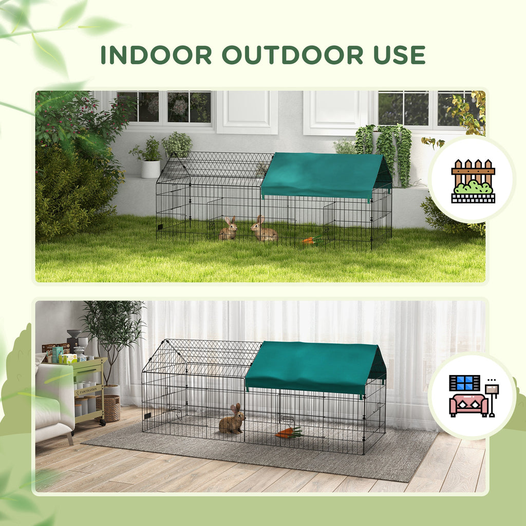 73 in Small Animal Run with Shade Roof
