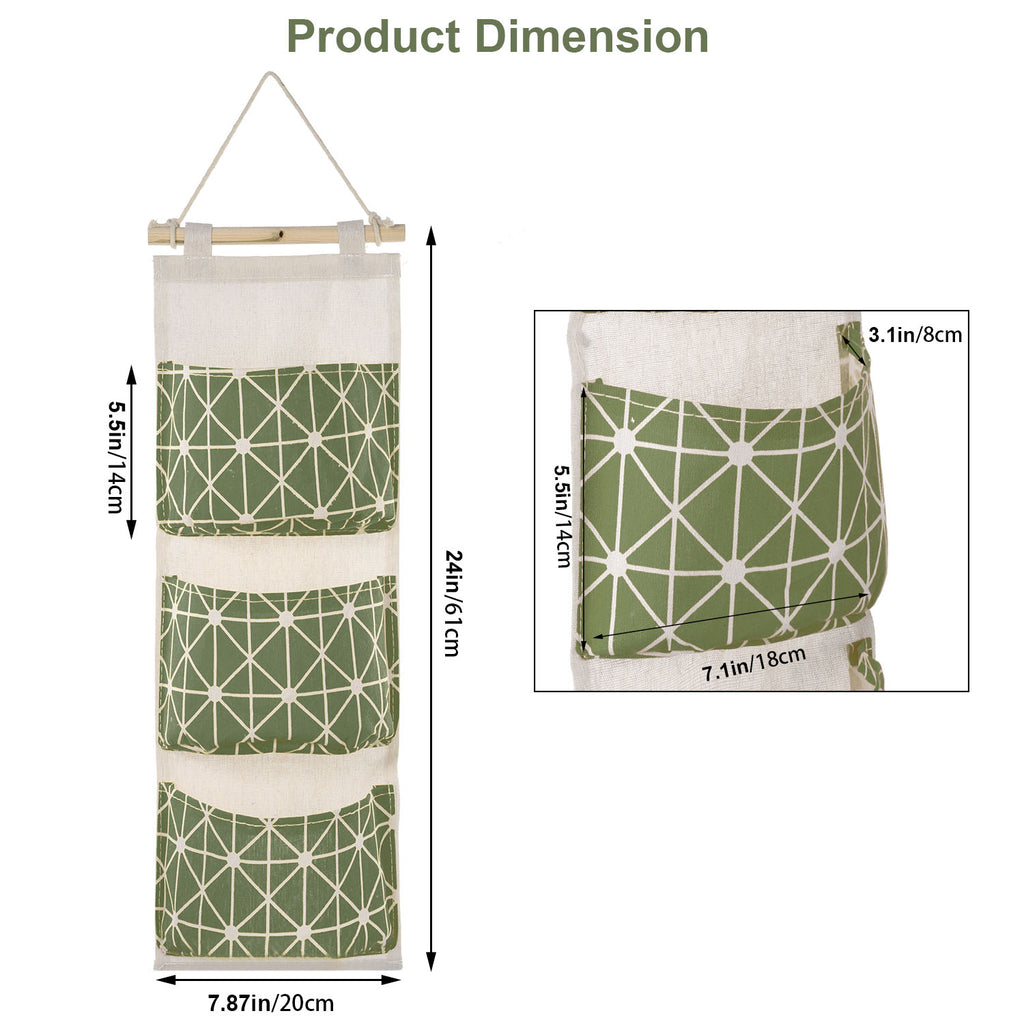 Over-the-Door Hanging Storage Organizer (3 Pockets)