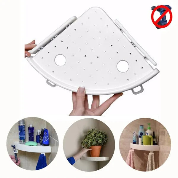 No-Drill Corner Shower Shelf