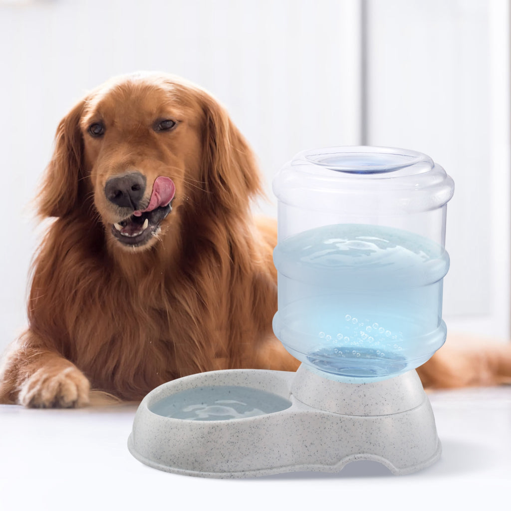 Gravity Pet Water Dispenser (3.5 L / 1 gal, Beige)