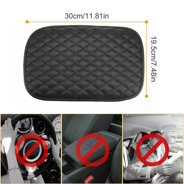 Car Center Console Armrest Cover (PU Leather)