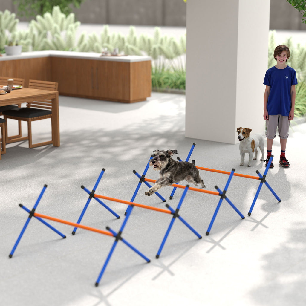 4-Piece Dog Agility Hurdle Set (Adjustable)