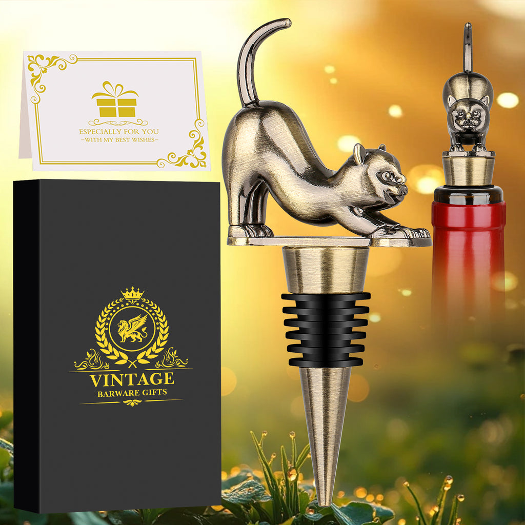 Cat-Shaped Wine Bottle Stopper