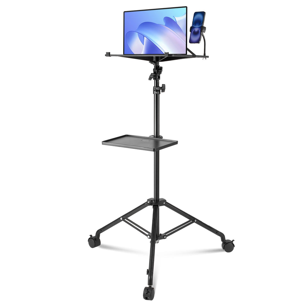 Rolling Projector & Laptop Stand (31–67 in)