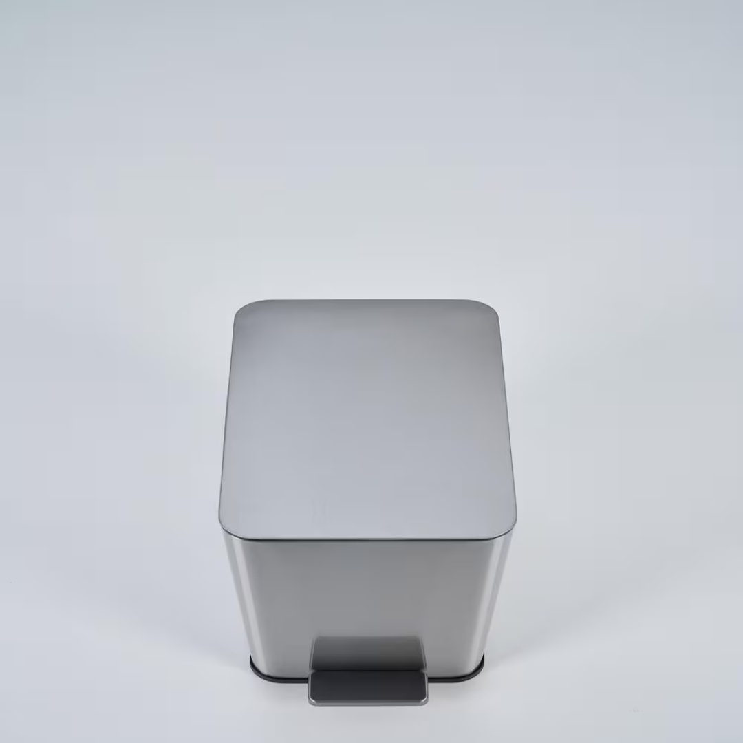 Stainless Steel Kitchen Trash Can (10 L, Steel Gray)