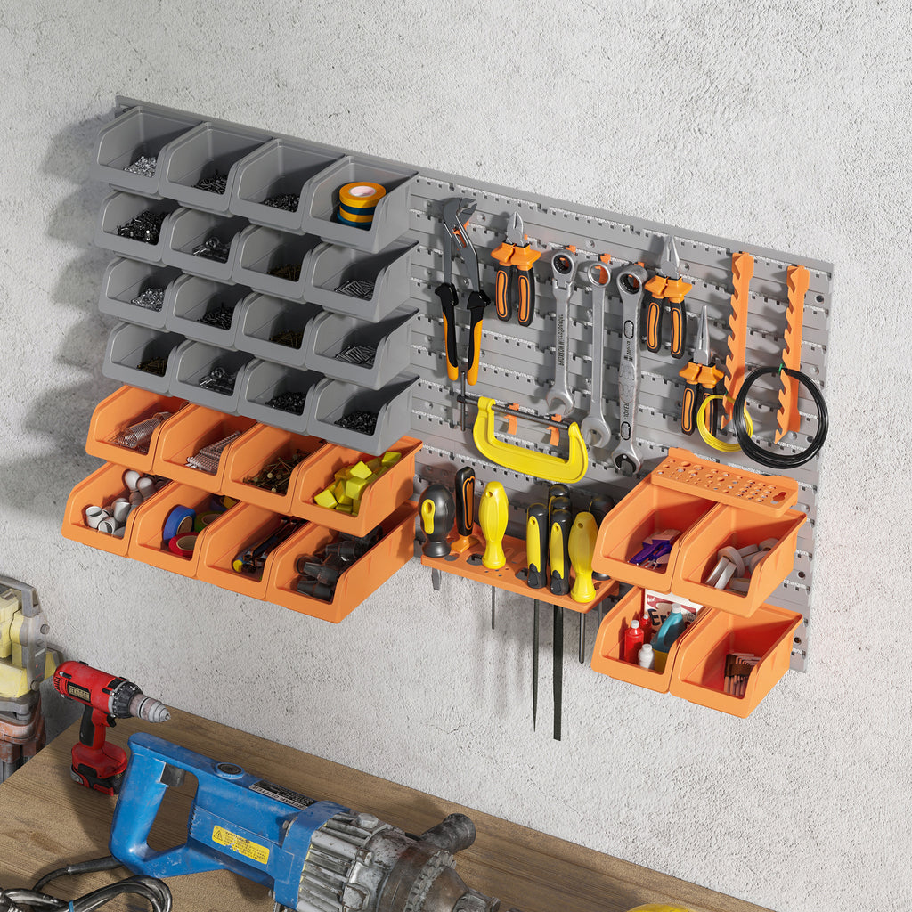 44-Piece Pegboard Tool Organizer Kit