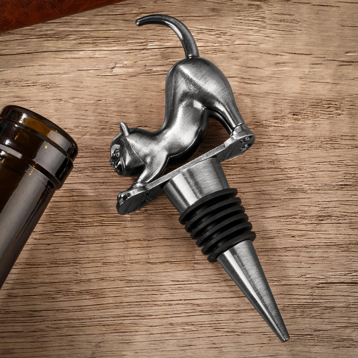 Cat-Shaped Wine Bottle Stopper