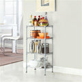 4-Shelf Metal Storage Rack (Silver Gray)