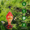 Hand-Blown Glass Hummingbird Feeder (33 oz)
