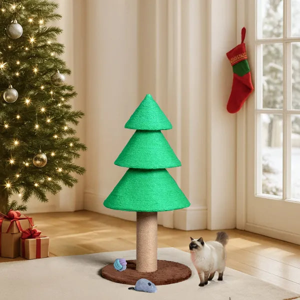 31.5 in Christmas Tree Cat Scratching Post