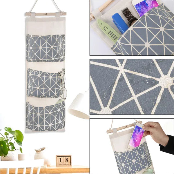 3-Pocket Hanging Wall Organizer