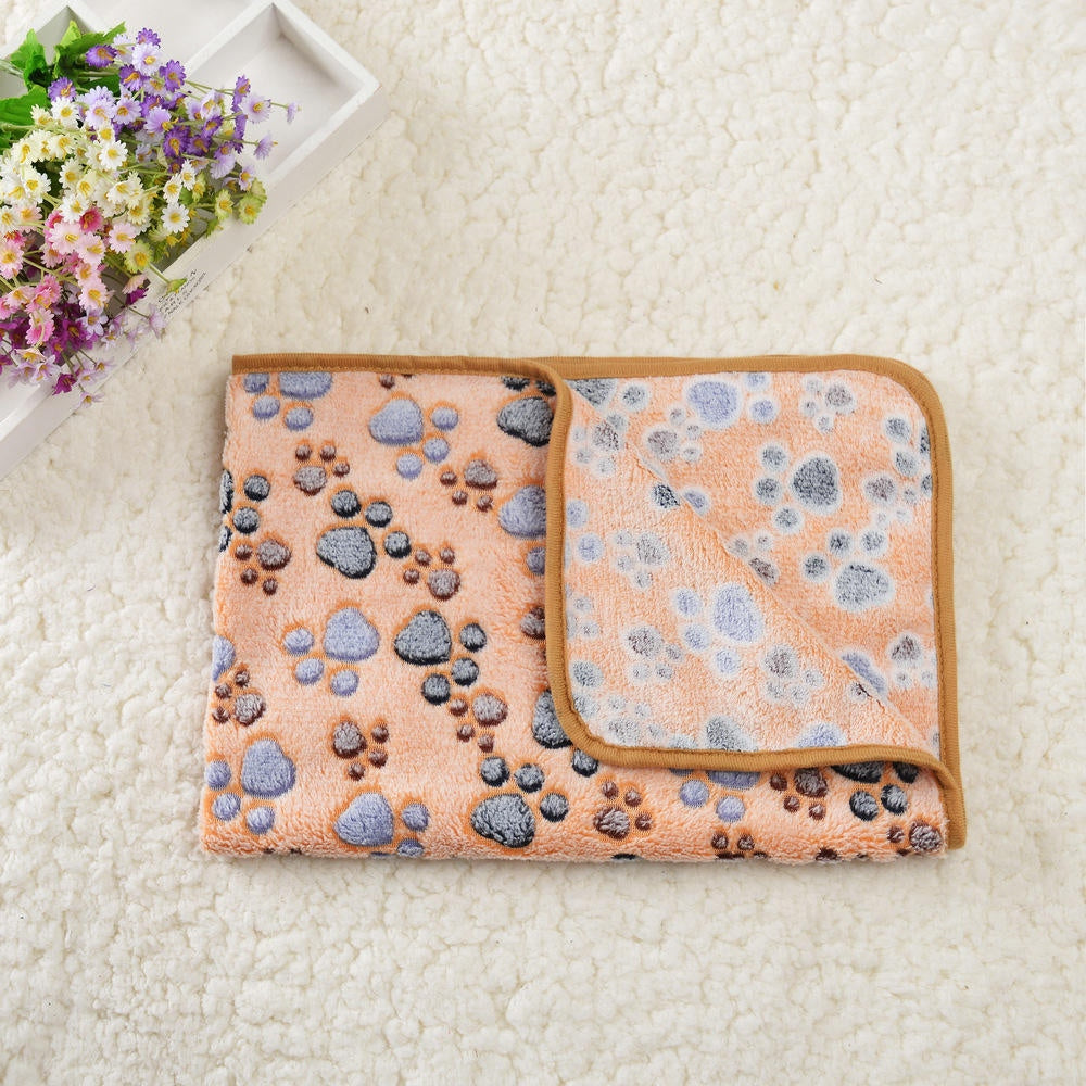 Plush Paw Print Pet Blankets (3-Pack)