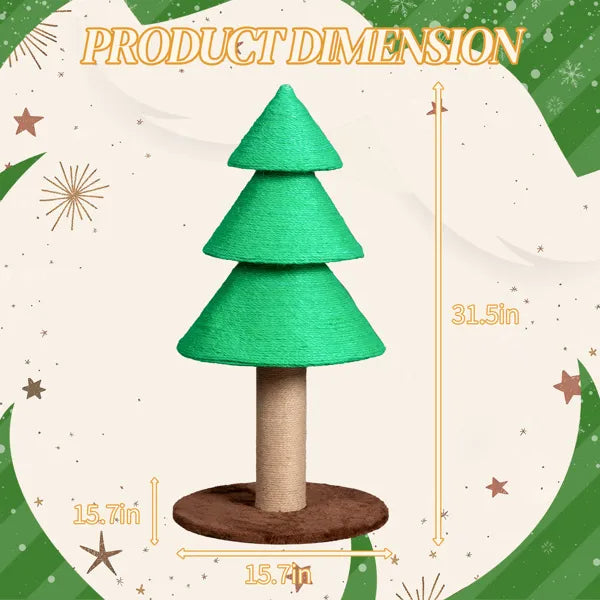 31.5 in Christmas Tree Cat Scratching Post