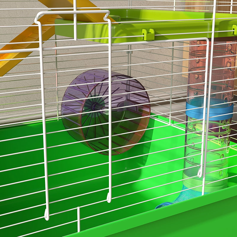 5-Tier Hamster Cage with Tubes & Wheel (23 in)