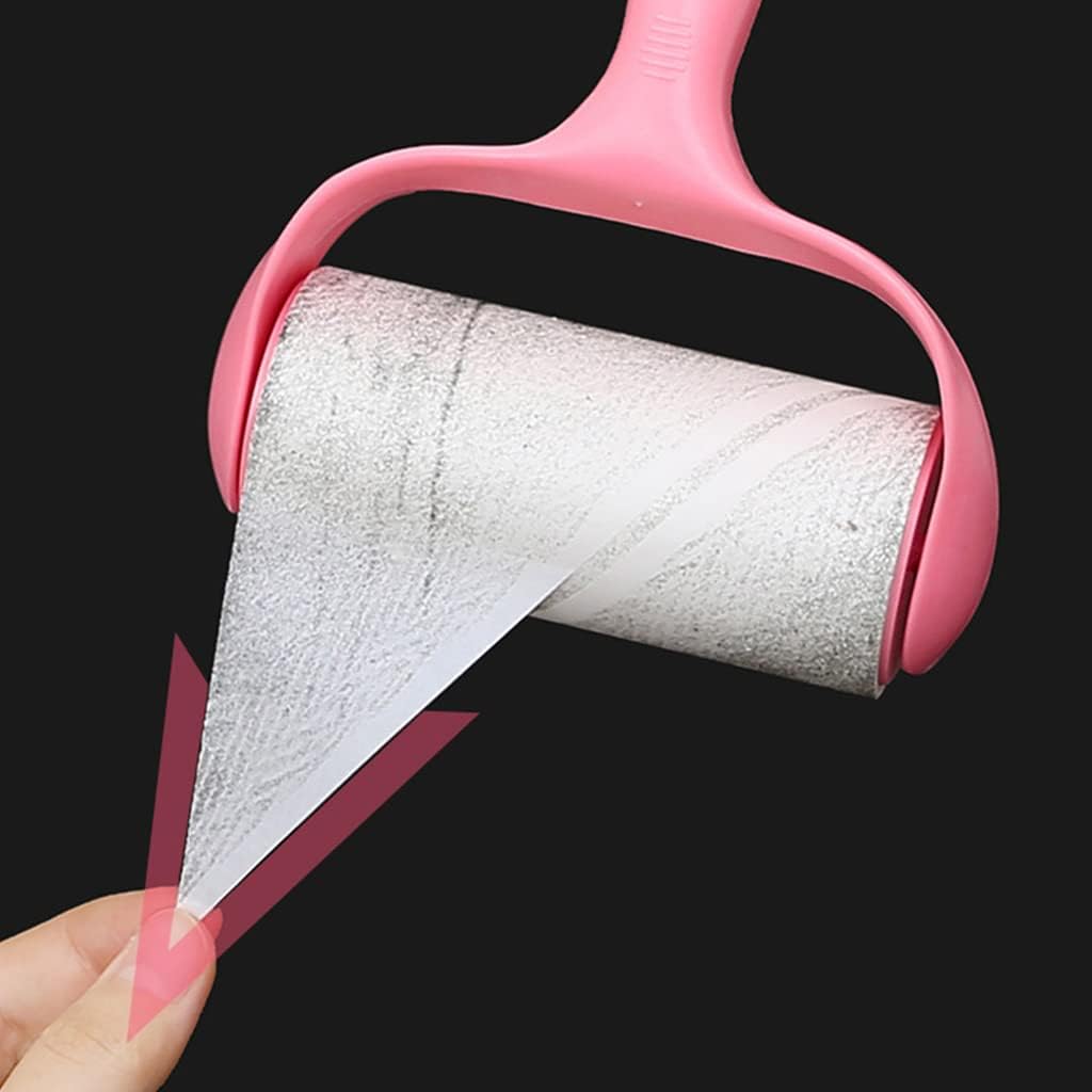 Pet Hair Lint Roller Set (Handle + 3 Rolls, 120 Sheets)