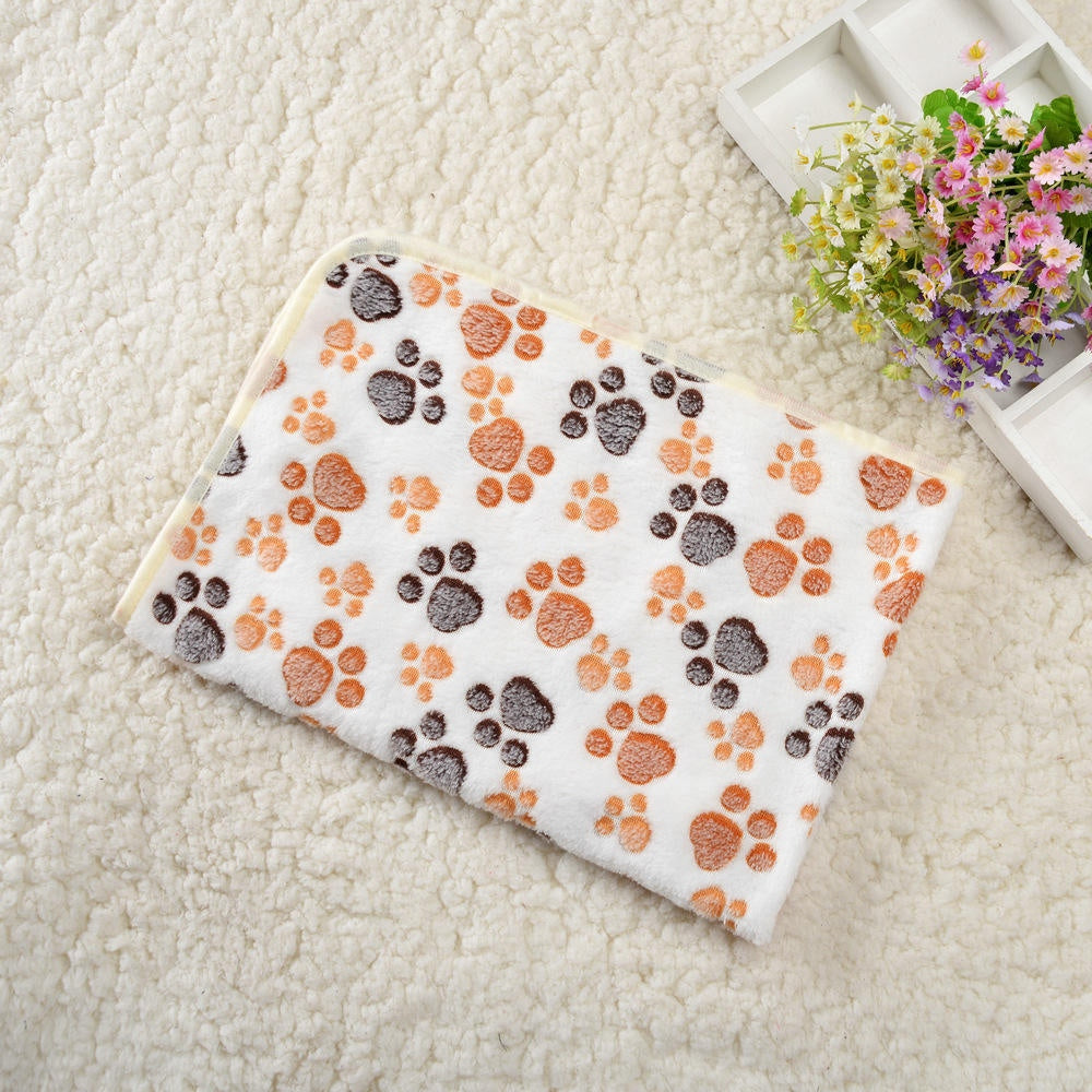 Plush Paw Print Pet Blankets (3-Pack)