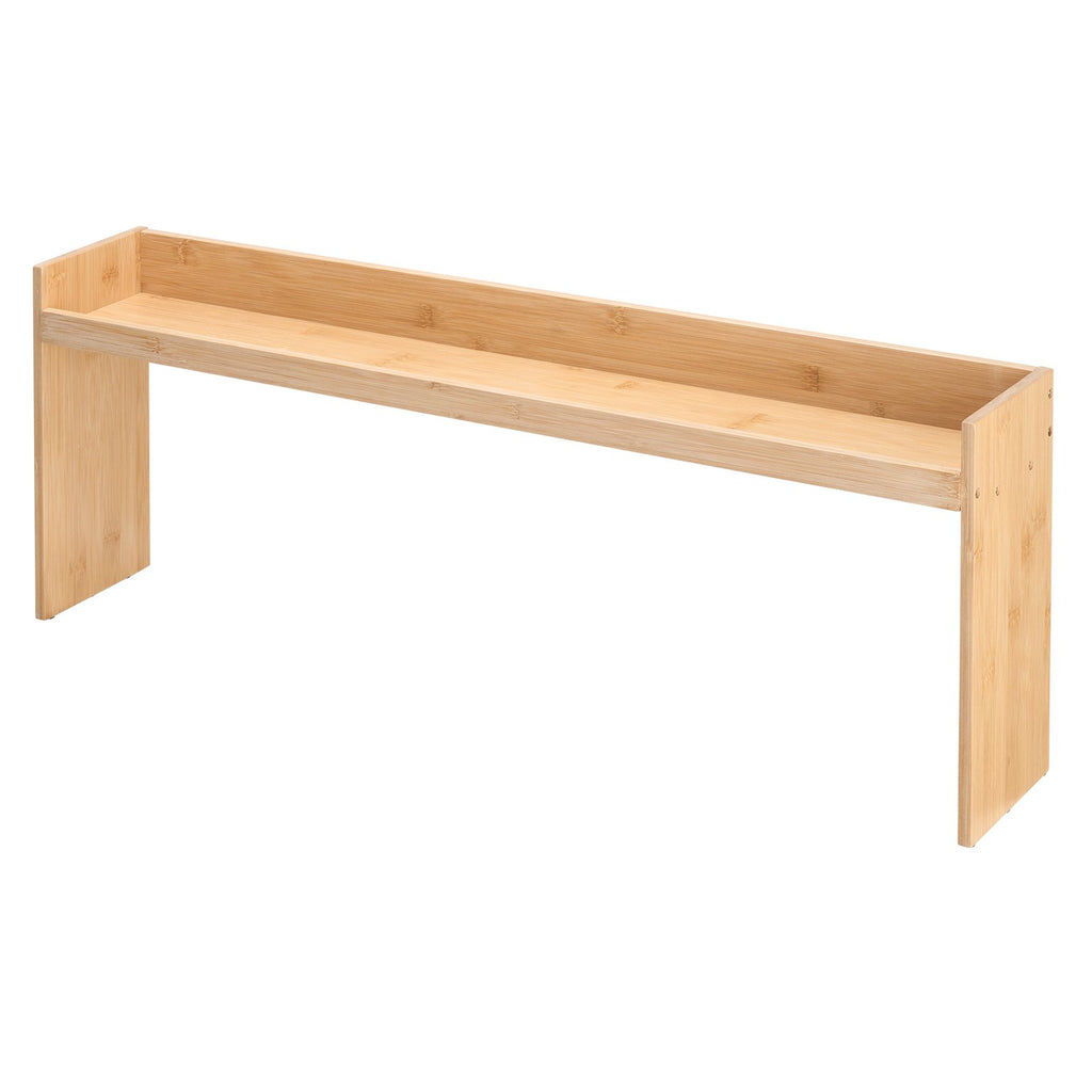 Over-the-Stove Bamboo Spice Shelf with 6 Hooks