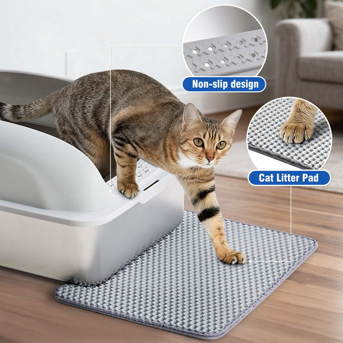 Large Stainless Steel Cat Litter Box with Lid