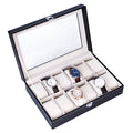 12-Slot Watch Storage Box – Black