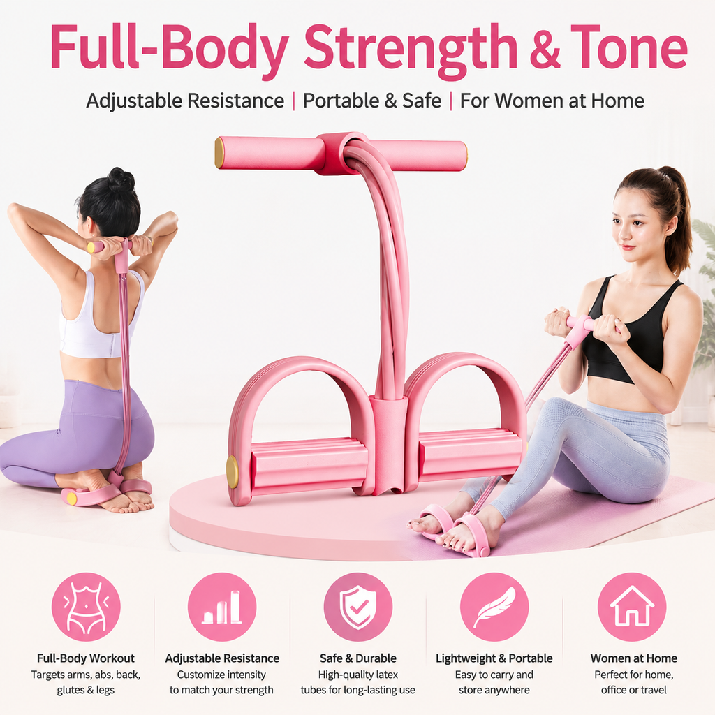 6-Tube Foot Pedal Resistance Band