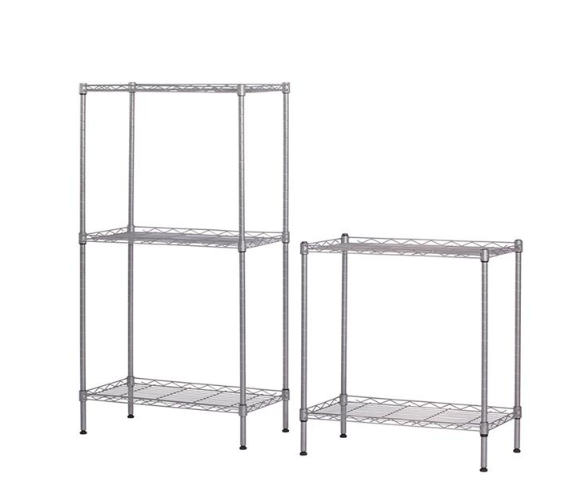 Modular Carbon Steel Floor Storage Rack (Silver)
