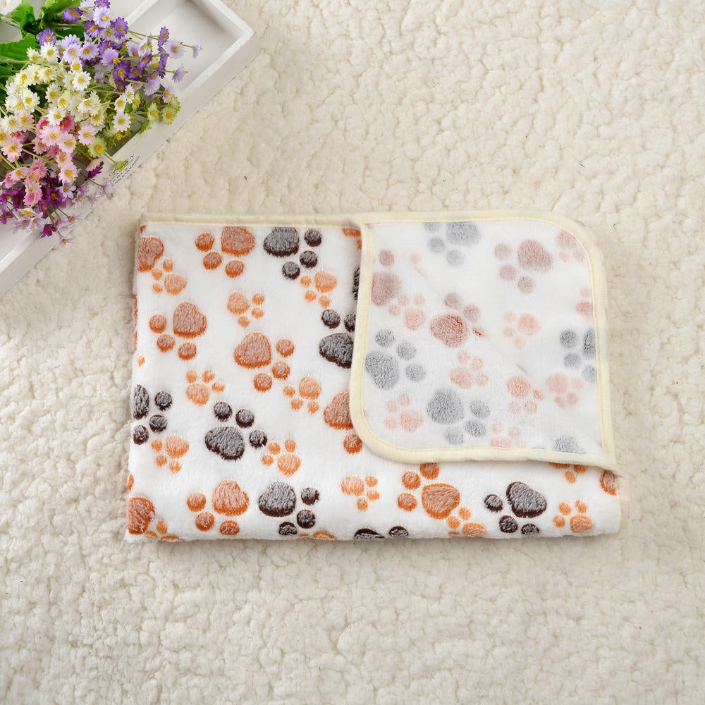 Plush Paw Print Pet Blankets (3-Pack)