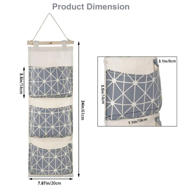 3-Pocket Hanging Wall Organizer