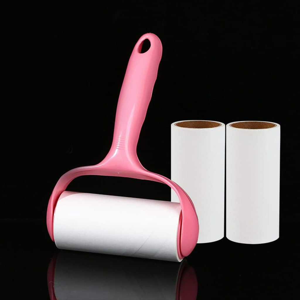 Pet Hair Lint Roller Set (Handle + 3 Rolls, 120 Sheets)