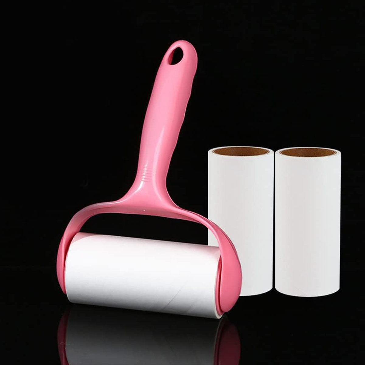 Pet Hair Lint Roller Set (Handle + 3 Rolls, 120 Sheets)