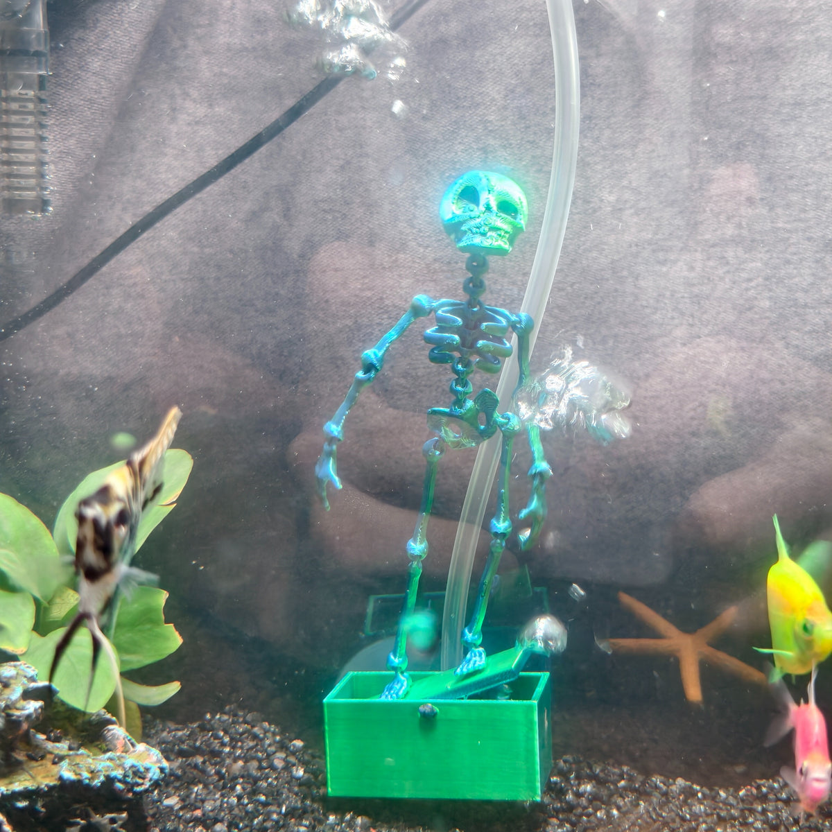 Dancing Skeleton Aquarium Ornament