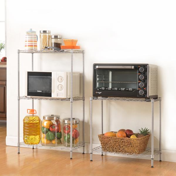 Modular Carbon Steel Floor Storage Rack (Silver)