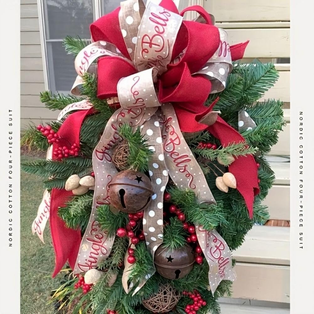 Christmas Candy Cane Teardrop Wreath (23.6 in)