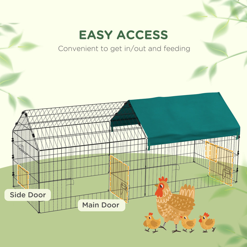 73 in Small Animal Run with Shade Roof